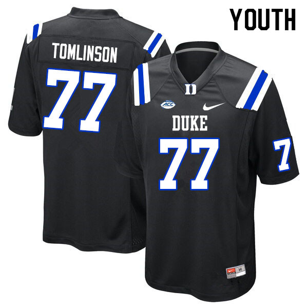 Youth #77 Laken Tomlinson Duke Blue Devils College Football Jerseys Sale-Black